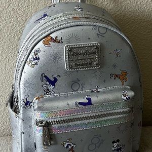 Loungefly Disney 100th Anniversary Mickey & Friends Mini Backpack New